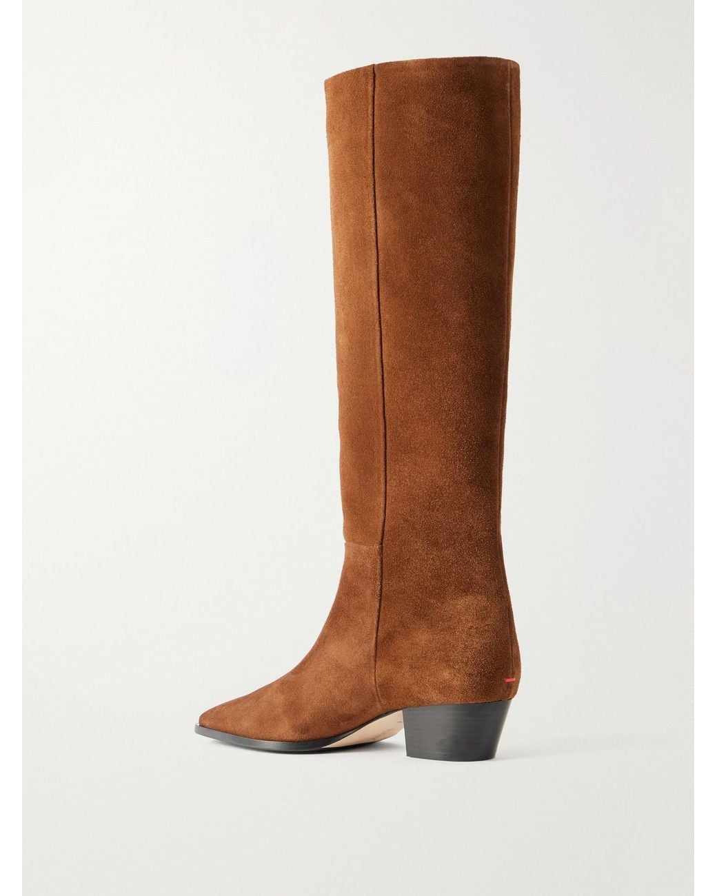 Aeyde Brown Medea 40 Suede Knee Boots