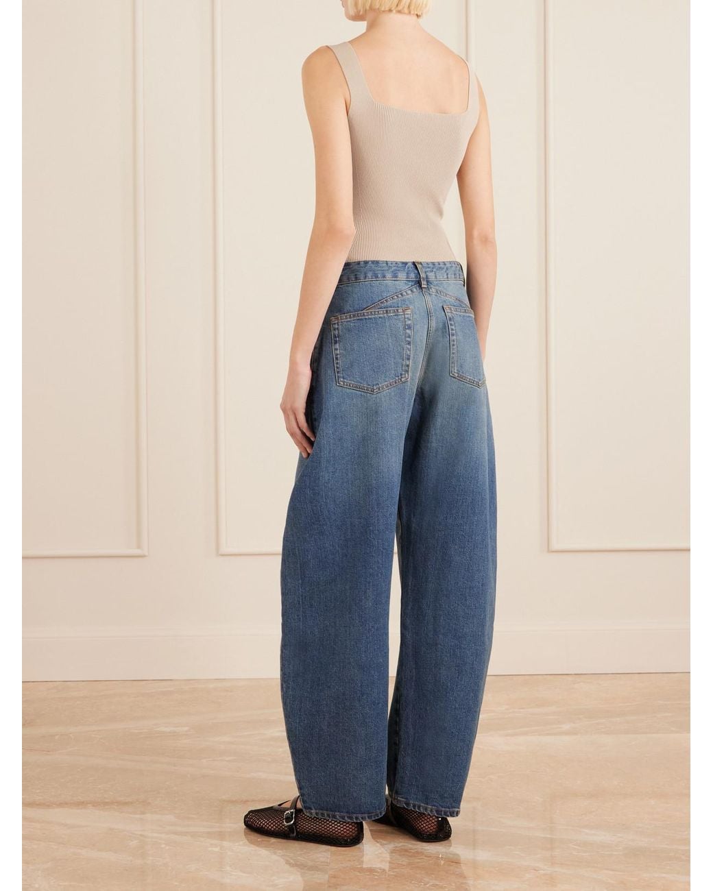 Alaïa Natural Ribbed Jersey Bodysuit
