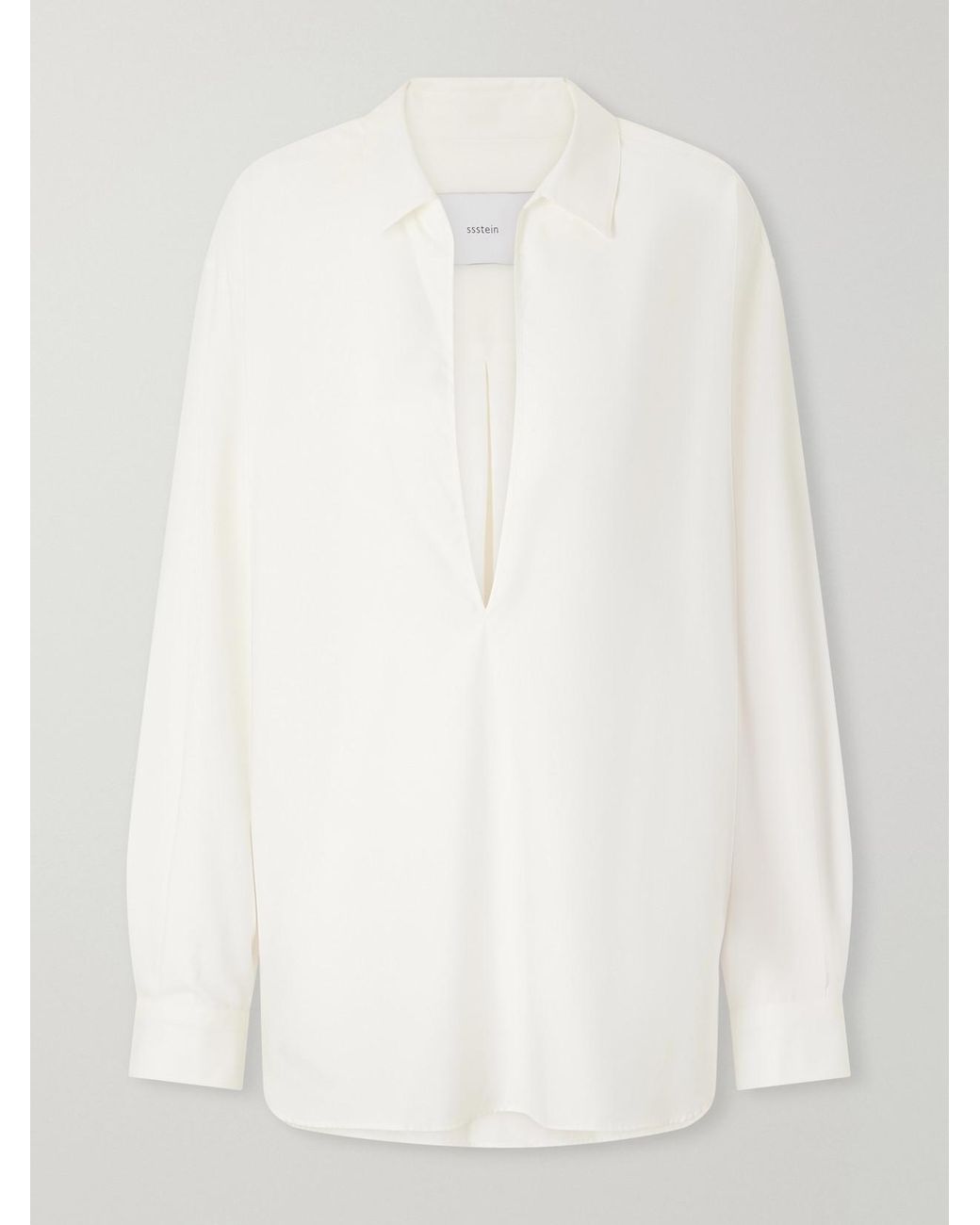 Ssstein White Skipper Cotton Shirt