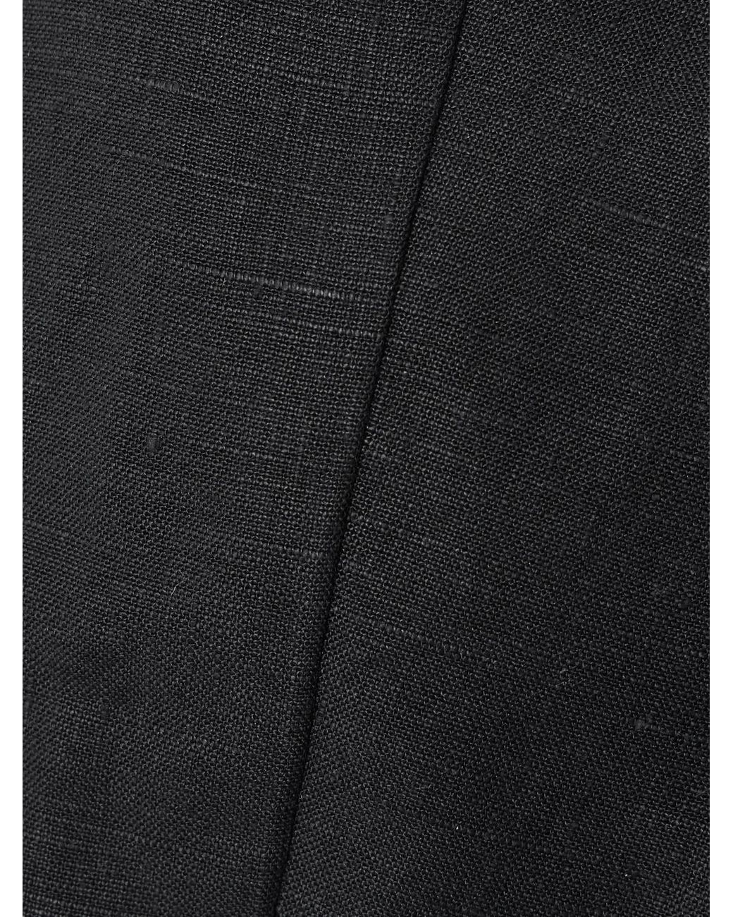 Deiji Studios Black Linen Halterneck Top