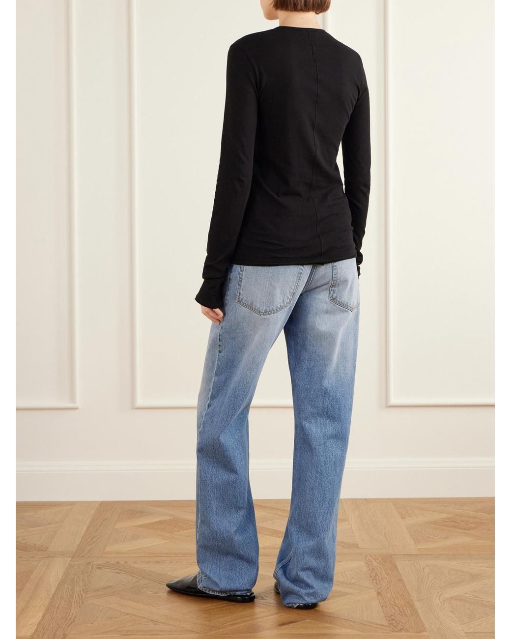 Calvin Klein Black Gardénia Cotton-Jersey T-Shirt