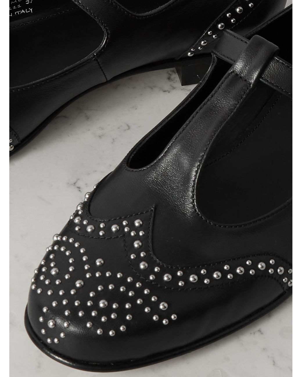 Church's Black Opal Studded Leather Mary Jane Brogues
