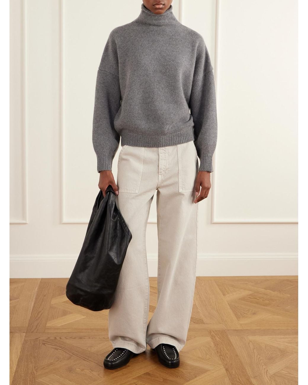 arch4 Gray Cimmie Cashmere Turtleneck Sweater