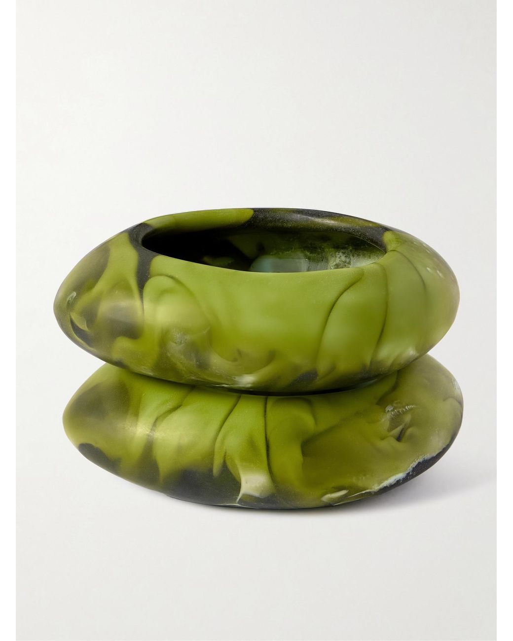 Dinosaur Designs Green Rock Medium Set Of Two Resin Bangles