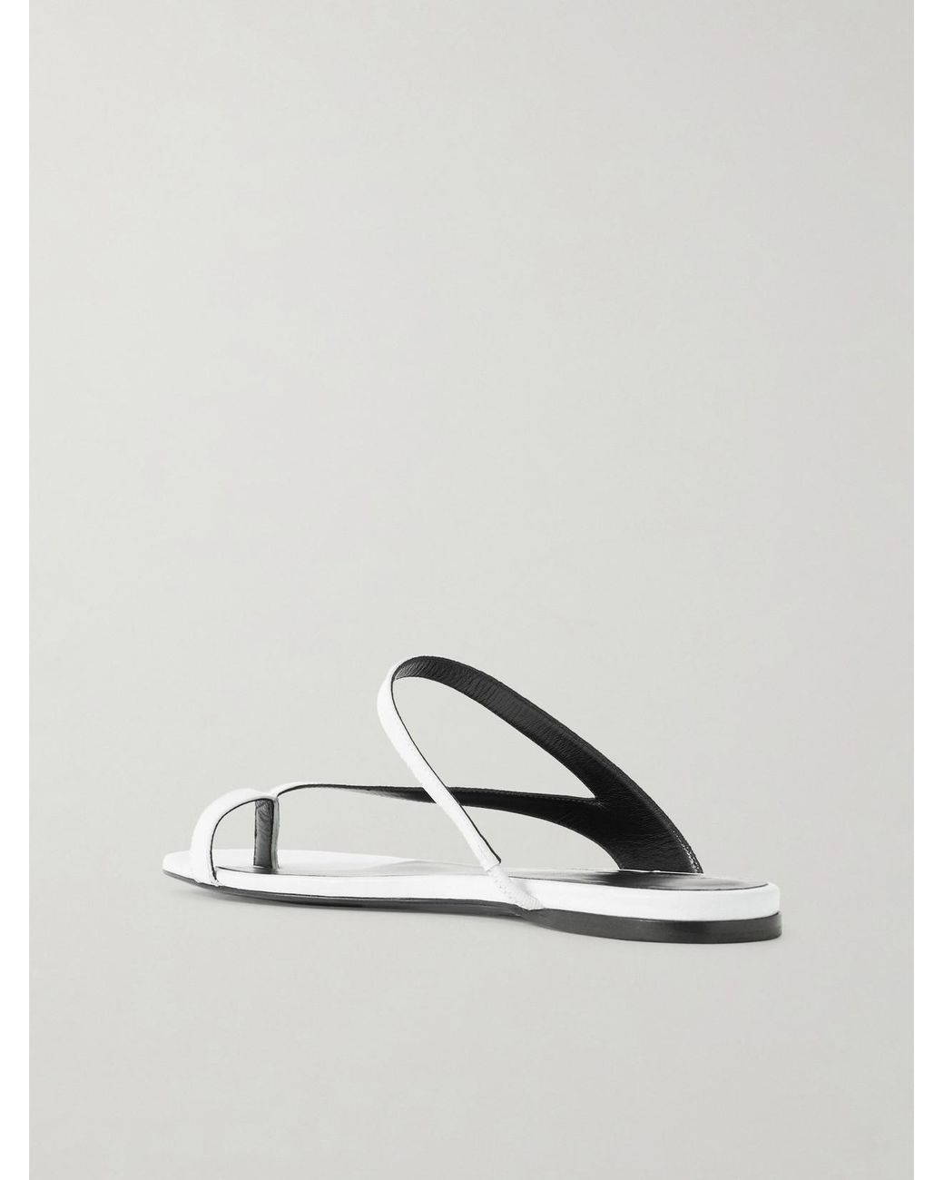 Khaite White Aimee Leather Sandals