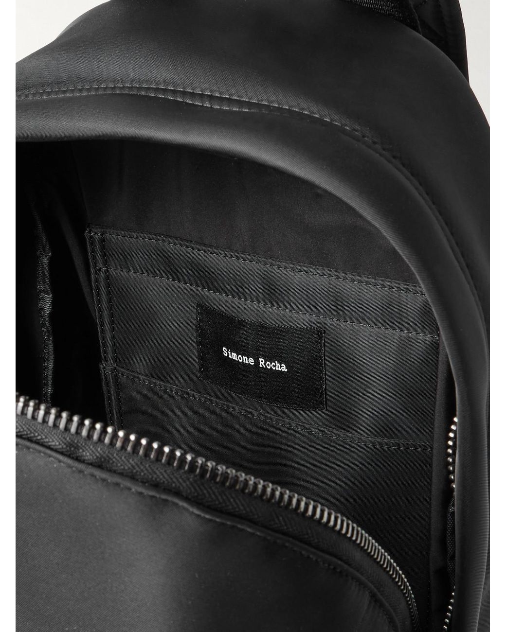 Simone Rocha Black Embellished Shell Backpack
