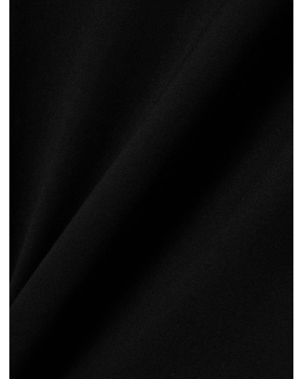STAUD Stern Open-Back Stretch-Ponte Mini Dress in Black