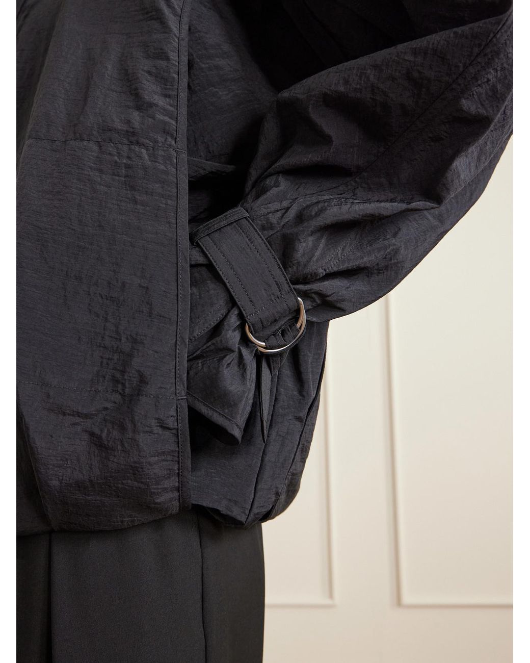 Co. Blue Embellished Recycled-Shell Half-Zip Jacket