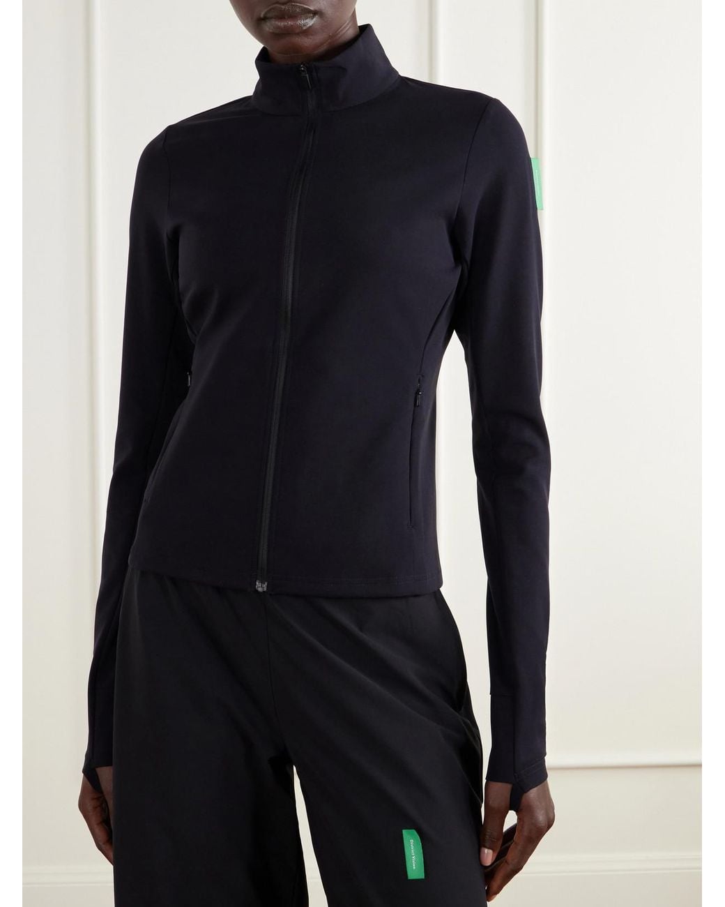 District Vision Blue Zip-Up Stretch-Jersey Jacket
