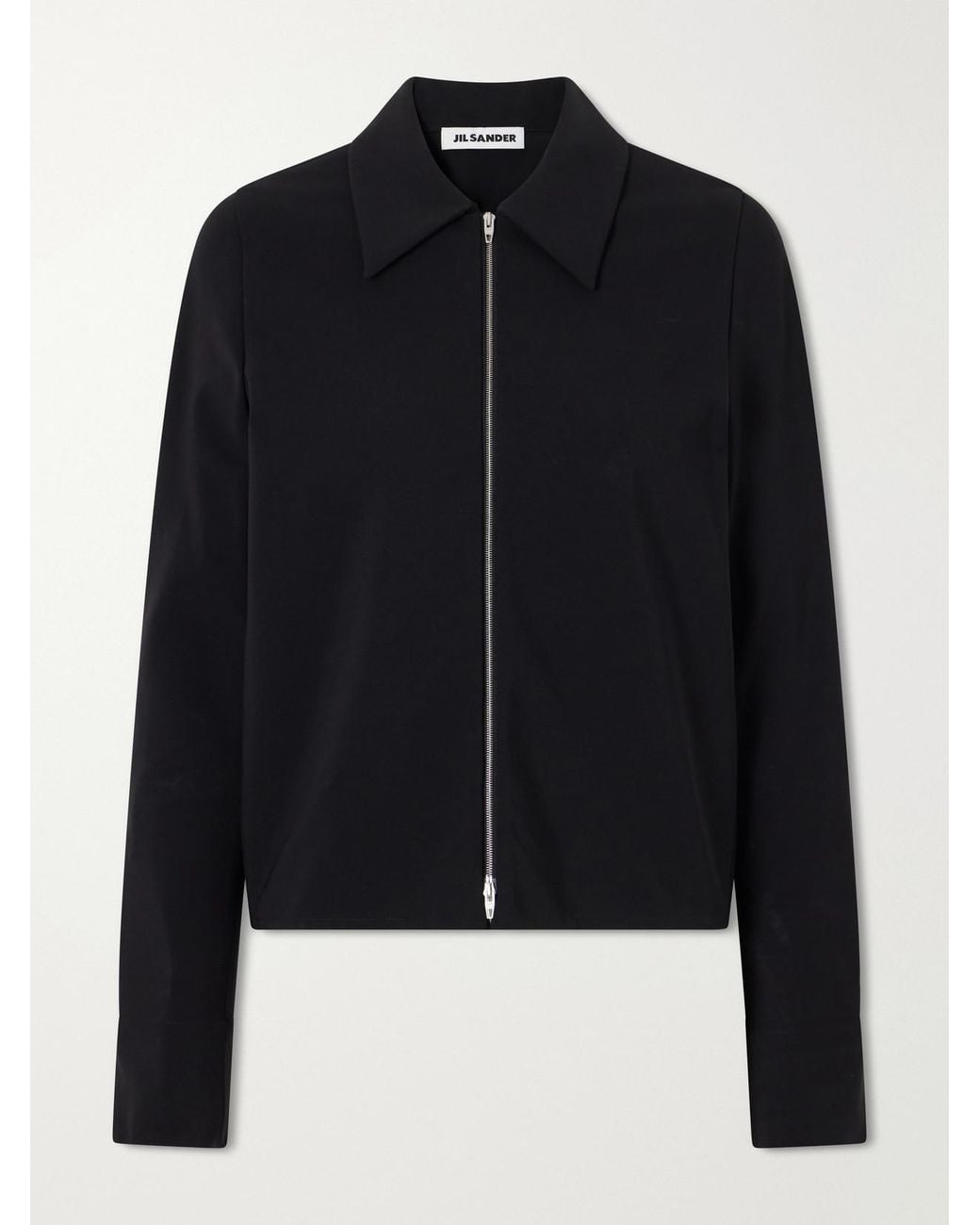 Jil Sander Black Cropped Shell Jacket