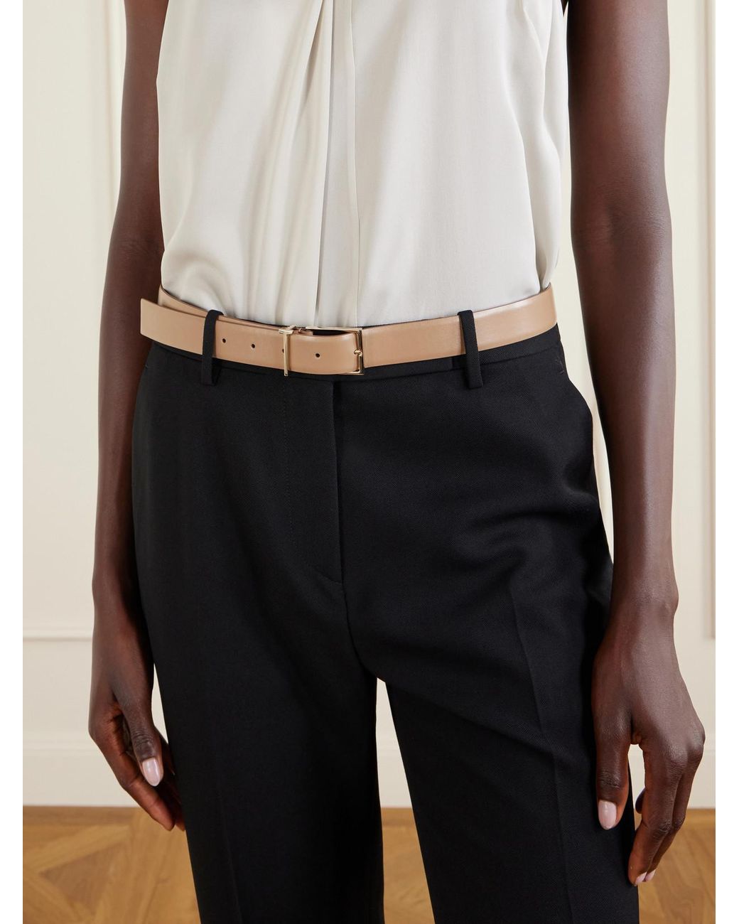 Tom Ford Natural T Loop Leather Belt