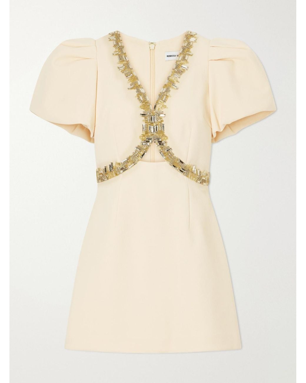 Rebecca Vallance Natural Alexandrite Embellished Cady Mini Dress