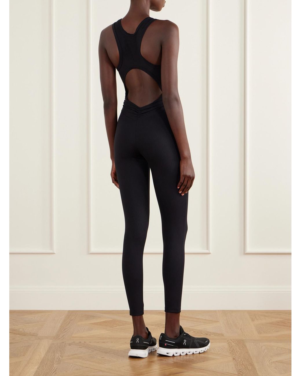 Eres Blue Nellie Ribbed Gathered Stretch-Jersey Jumpsuit