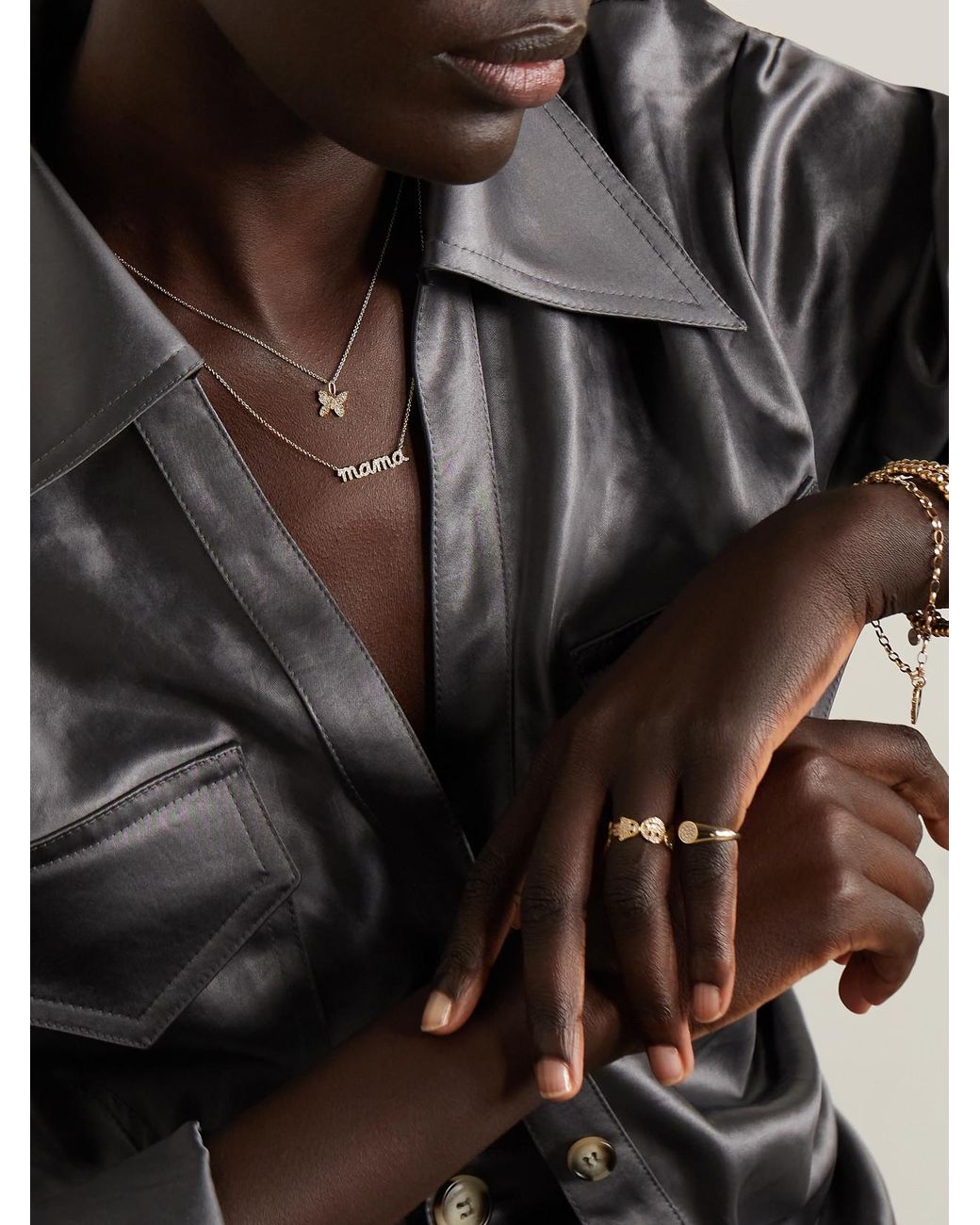 Sydney Evan Natural Mama 14-Karat Diamond Necklace