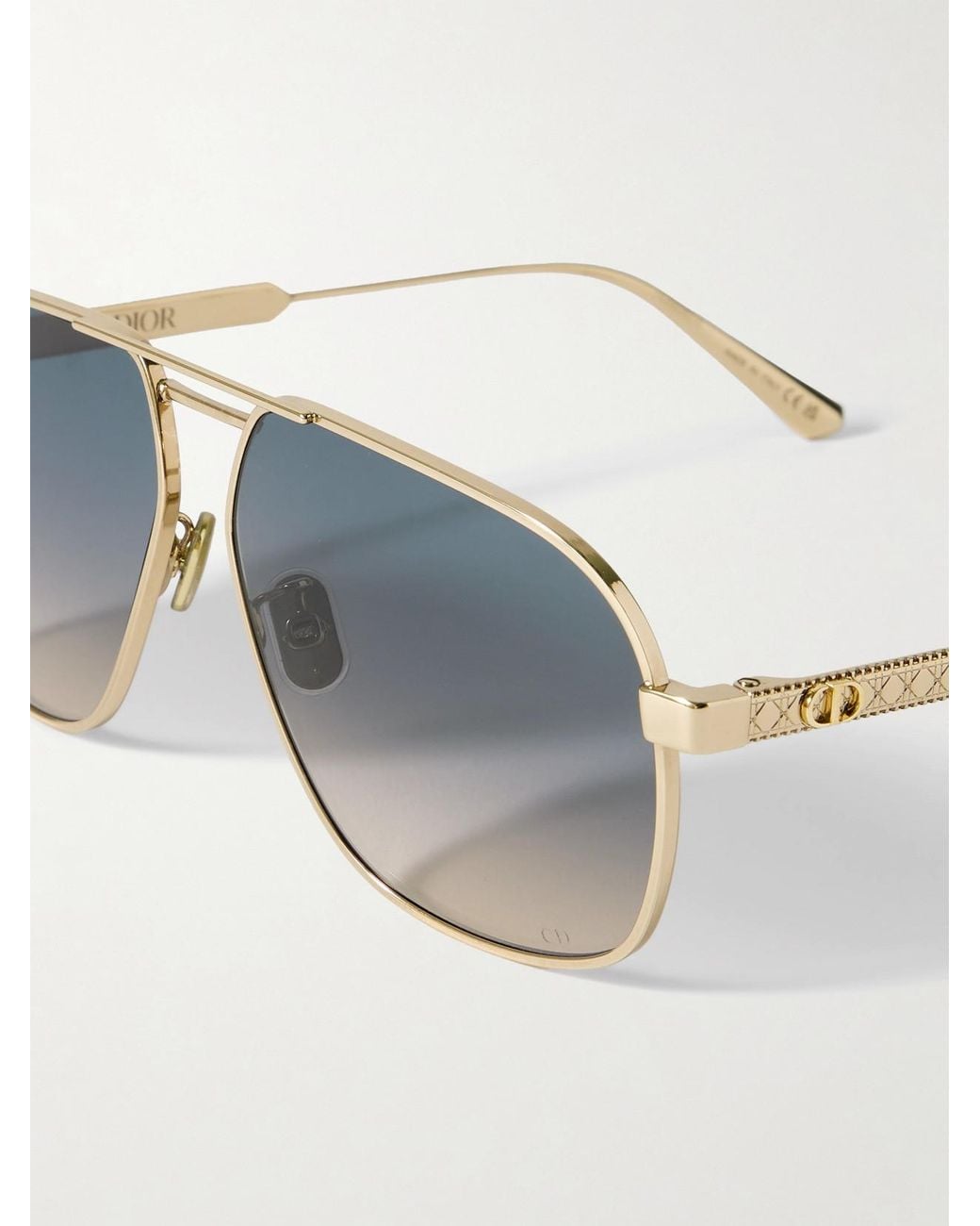 Dior Metallic Diorcannage A3U Aviator-Style-Tone Sunglasses