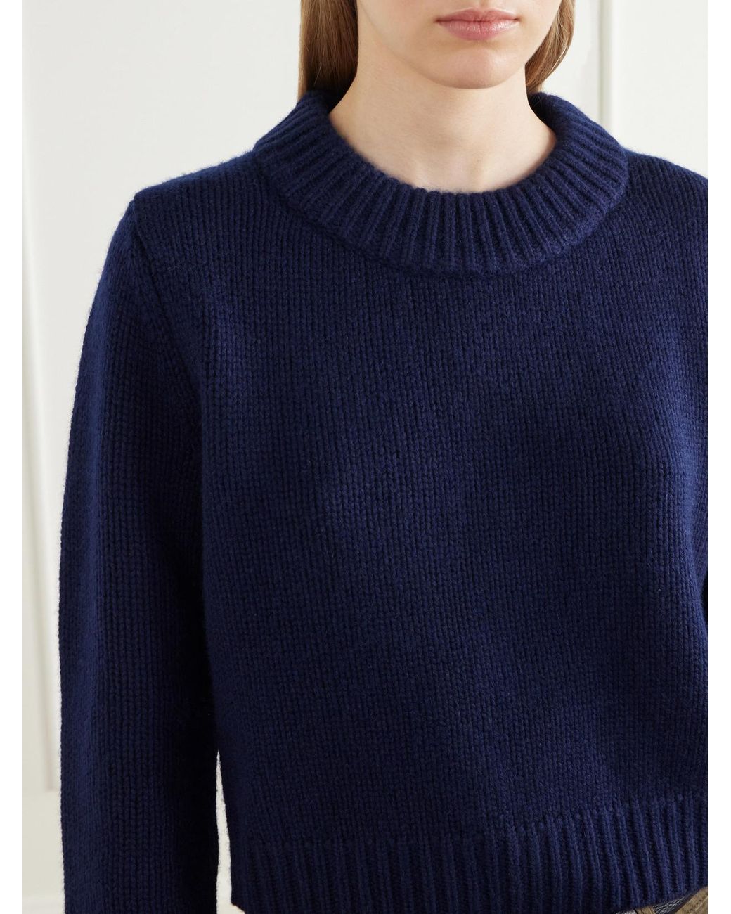 La Ligne Blue Marin Wool And Cashmere-Blend Sweater