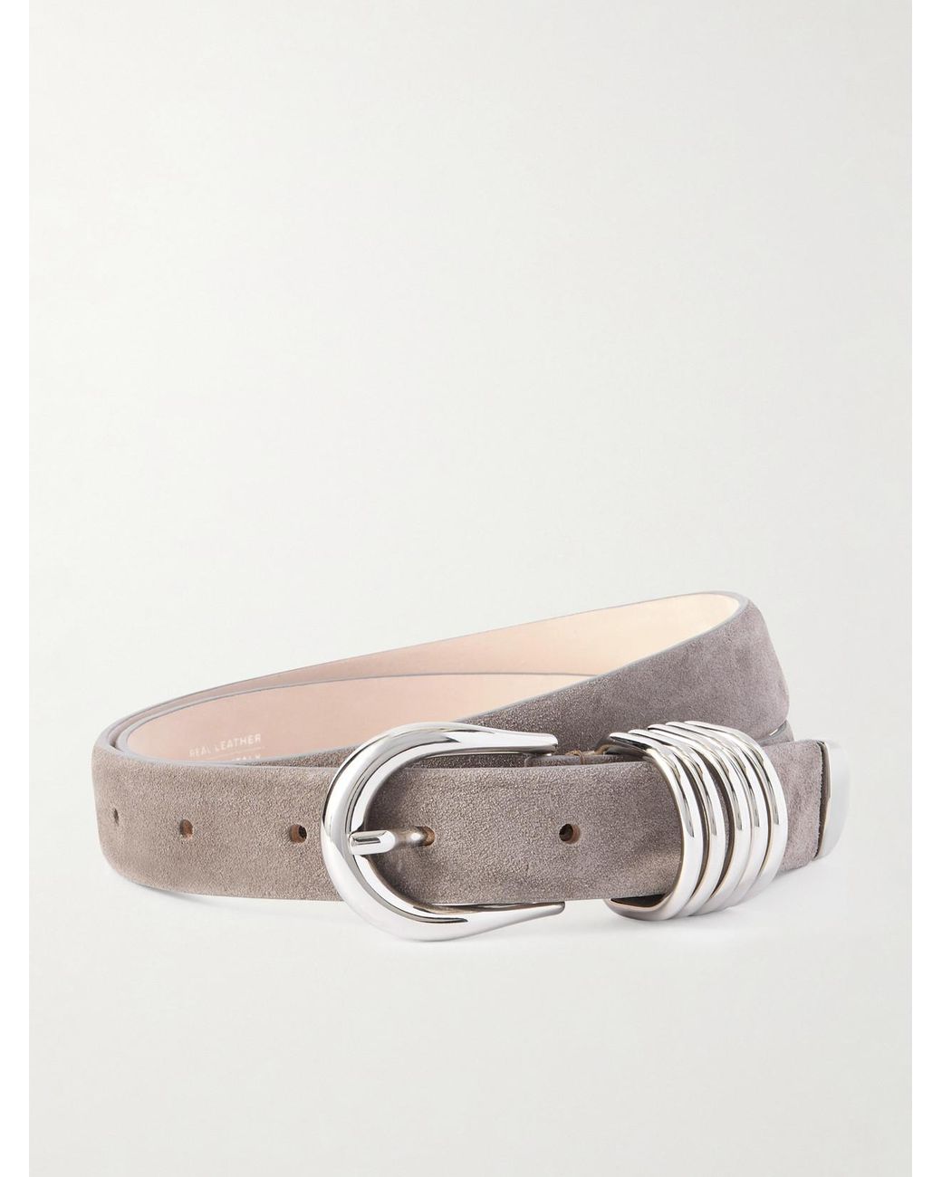 DEHANCHE Gray Hollyhock Suede Waist Belt