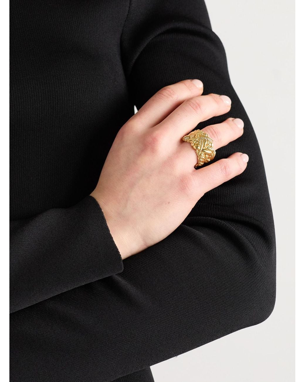 Bottega Veneta Metallic Plated Ring