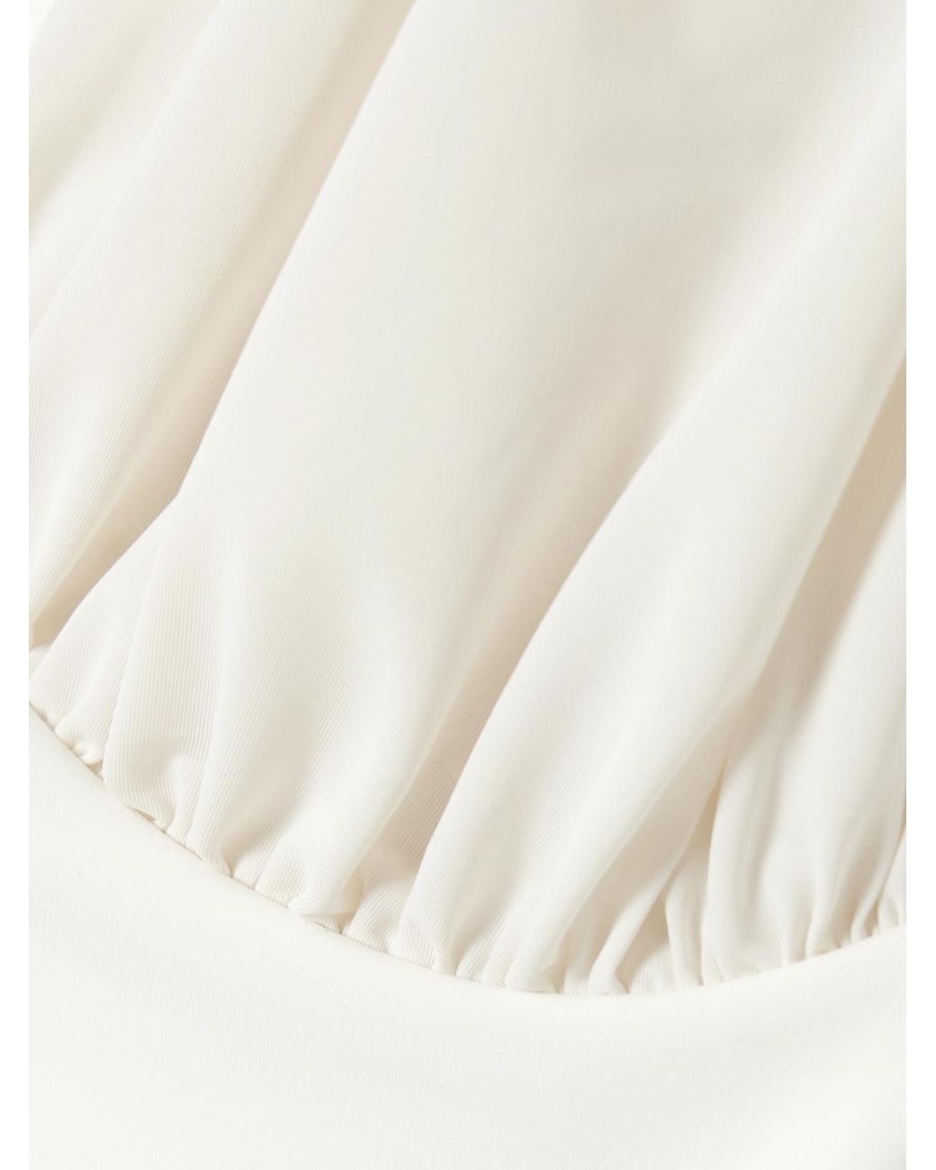 Zimmermann White Awaken Gathered Swimsuit