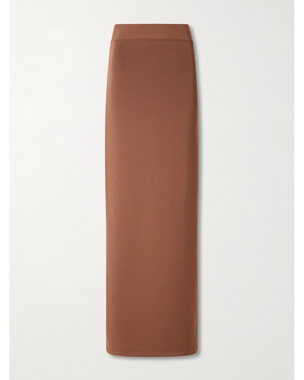 The Park Brown Hailey Stretch-Jersey Maxi Skirt