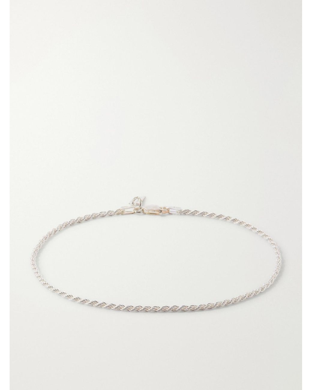 Loren Stewart Natural Twisted Sterling Anklet