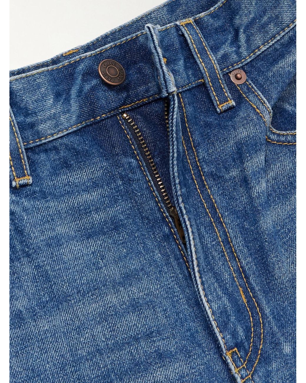 Chloé Blue High-Rise Wide-Leg Jeans