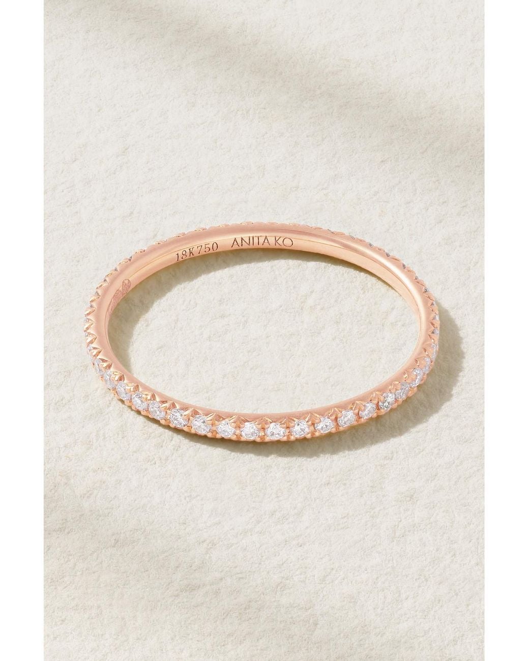 Anita Ko Natural Eternity 18-Karat Rose Diamond Ring