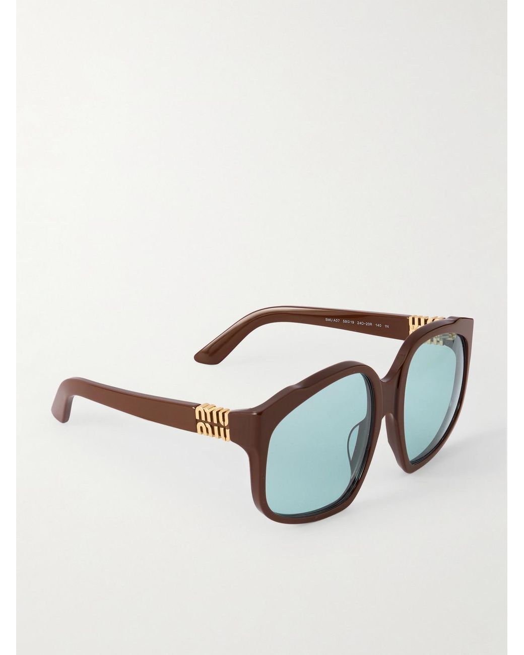 Miu Miu Brown Oversized Square-Frame Acetate Sunglasses