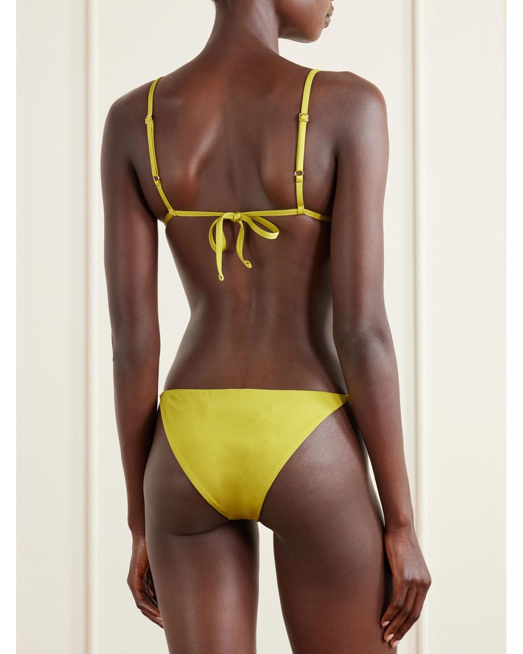 SARA CRISTINA Yellow Embellished Bikini
