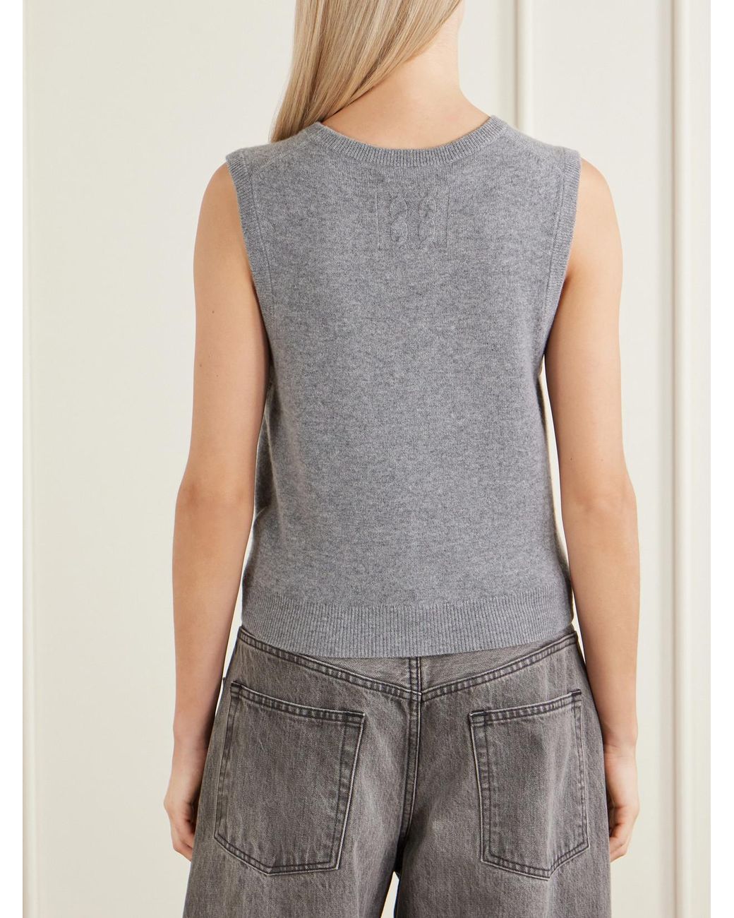 Nili Lotan Gray Porter Cashmere Sweater Vest