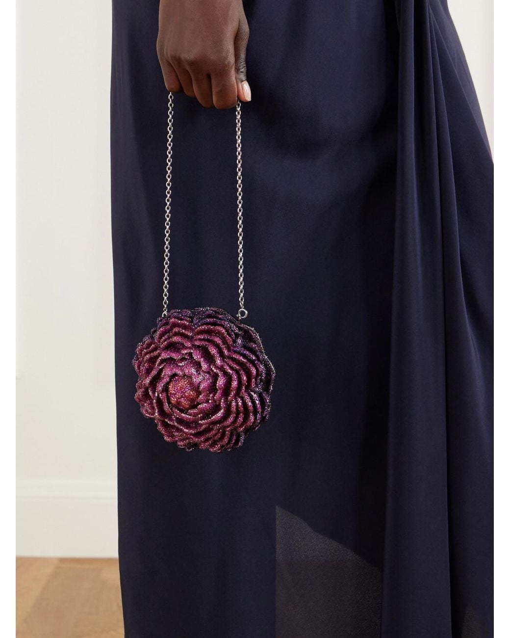 Judith Leiber Pink Peony Belladonna Crystal-Embellished-Tone Clutch