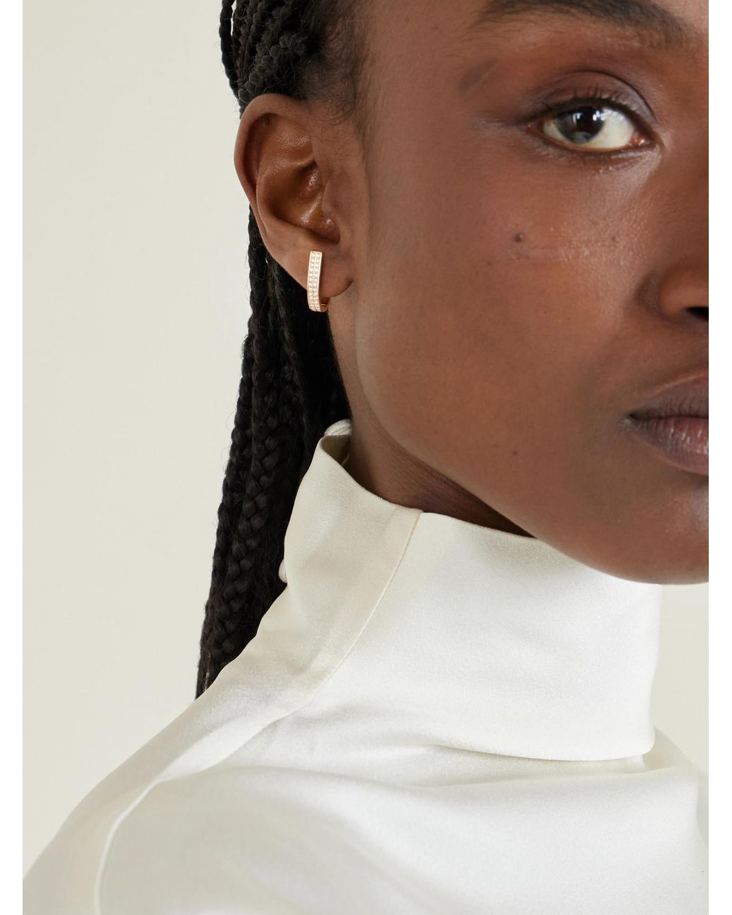 Repossi Natural Berbere 18-Karat Rose- Diamond Single Earring