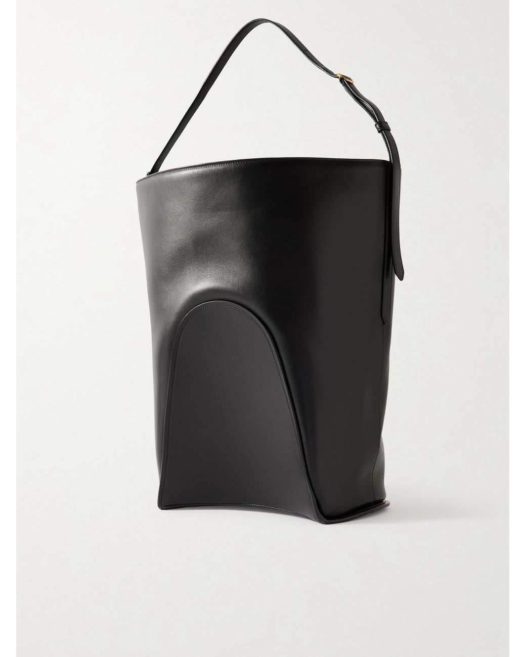 Alaïa Black Hip Large Leather Bucket Bag