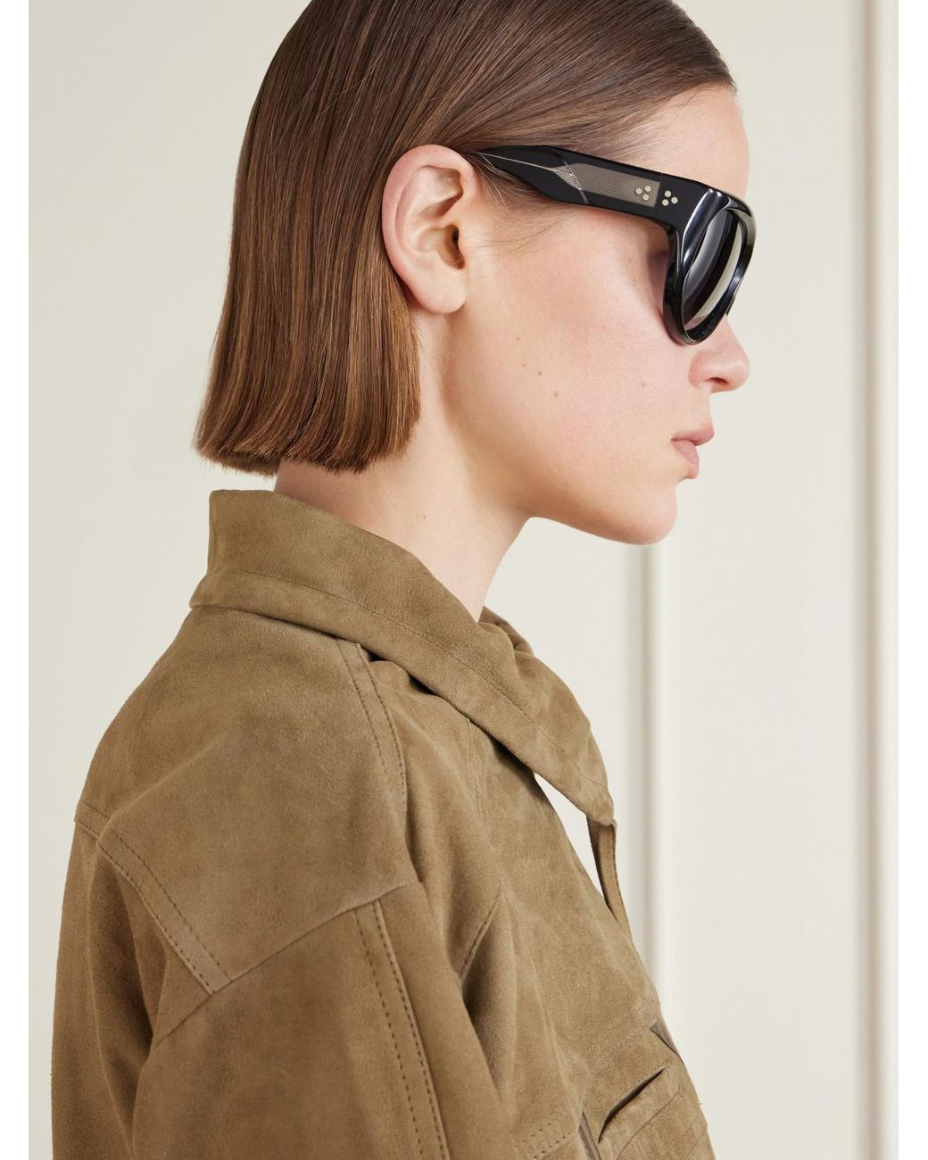 Jacques Marie Mage Black Ravello D-Frame Acetate Sunglasses