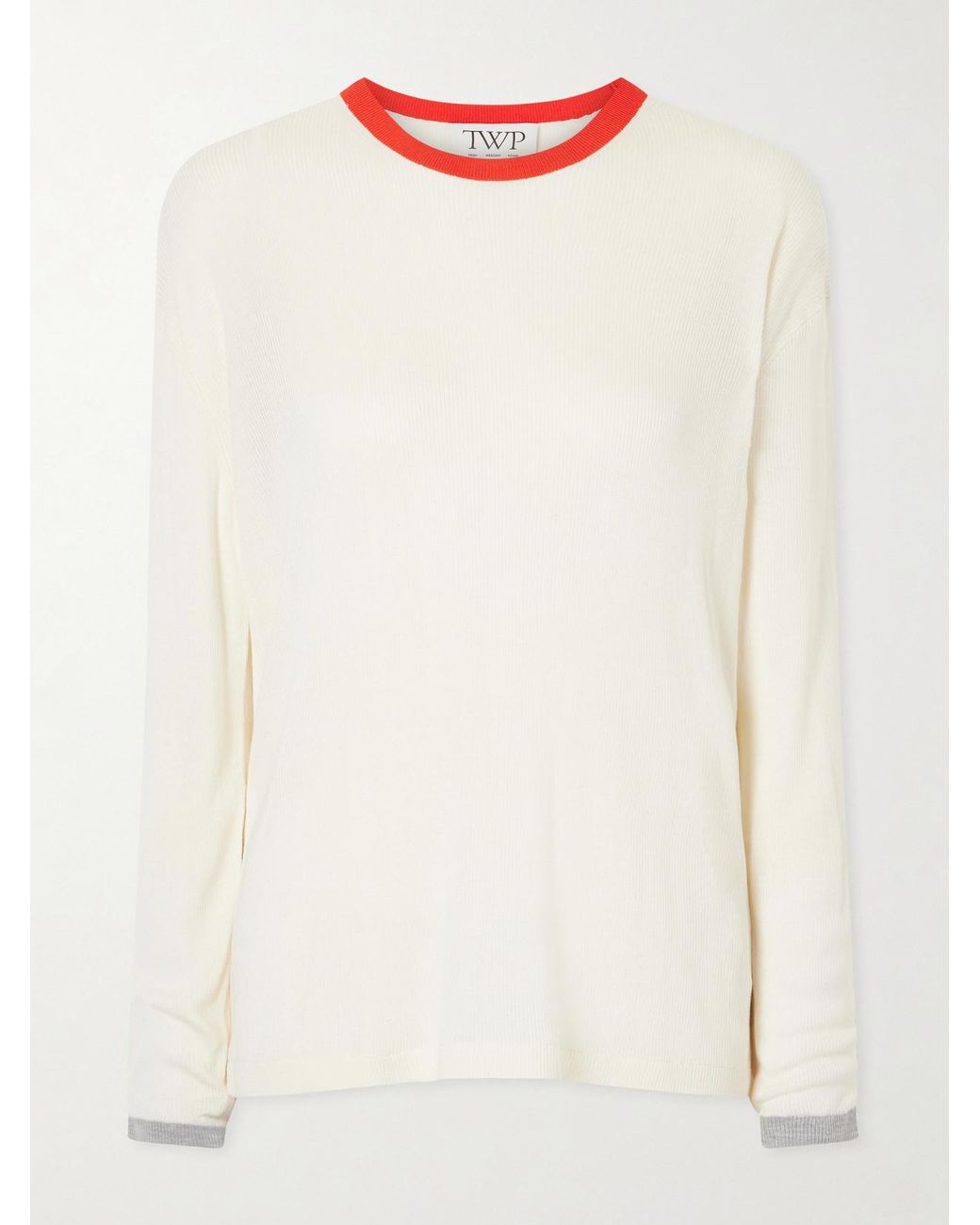 Twp Natural Ribbed Jersey T-Shirt