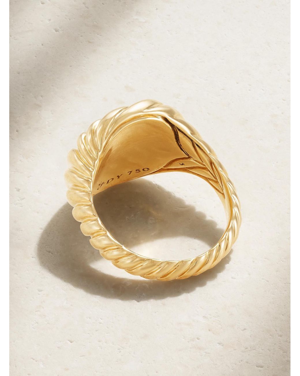 David Yurman Metallic Cable 18-Karat Signet Ring