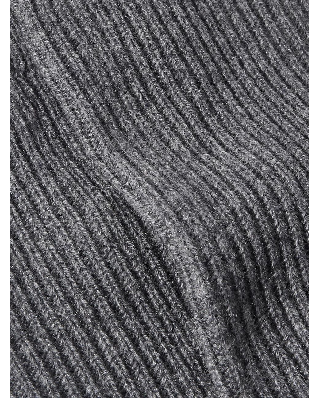 Lisa Yang Gray Zera Ribbed Cashmere Socks
