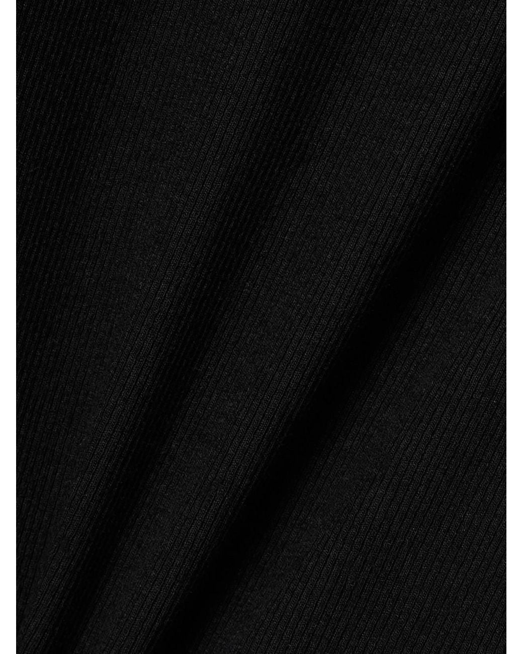 Leset Black Kelly Ribbed Cotton-Blend Jersey T-Shirt