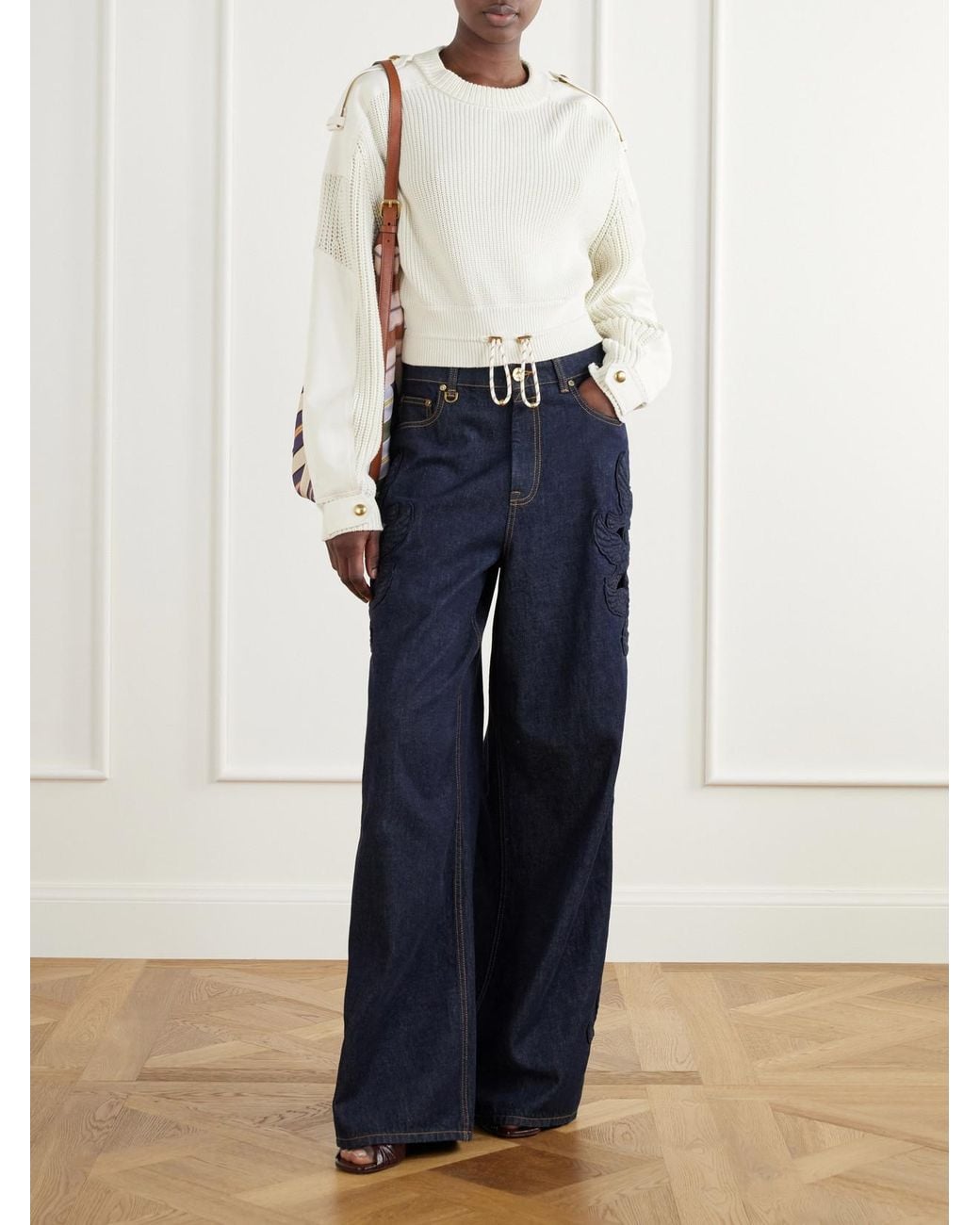 Zimmermann Natural Clash Cotton-Blend Sweater