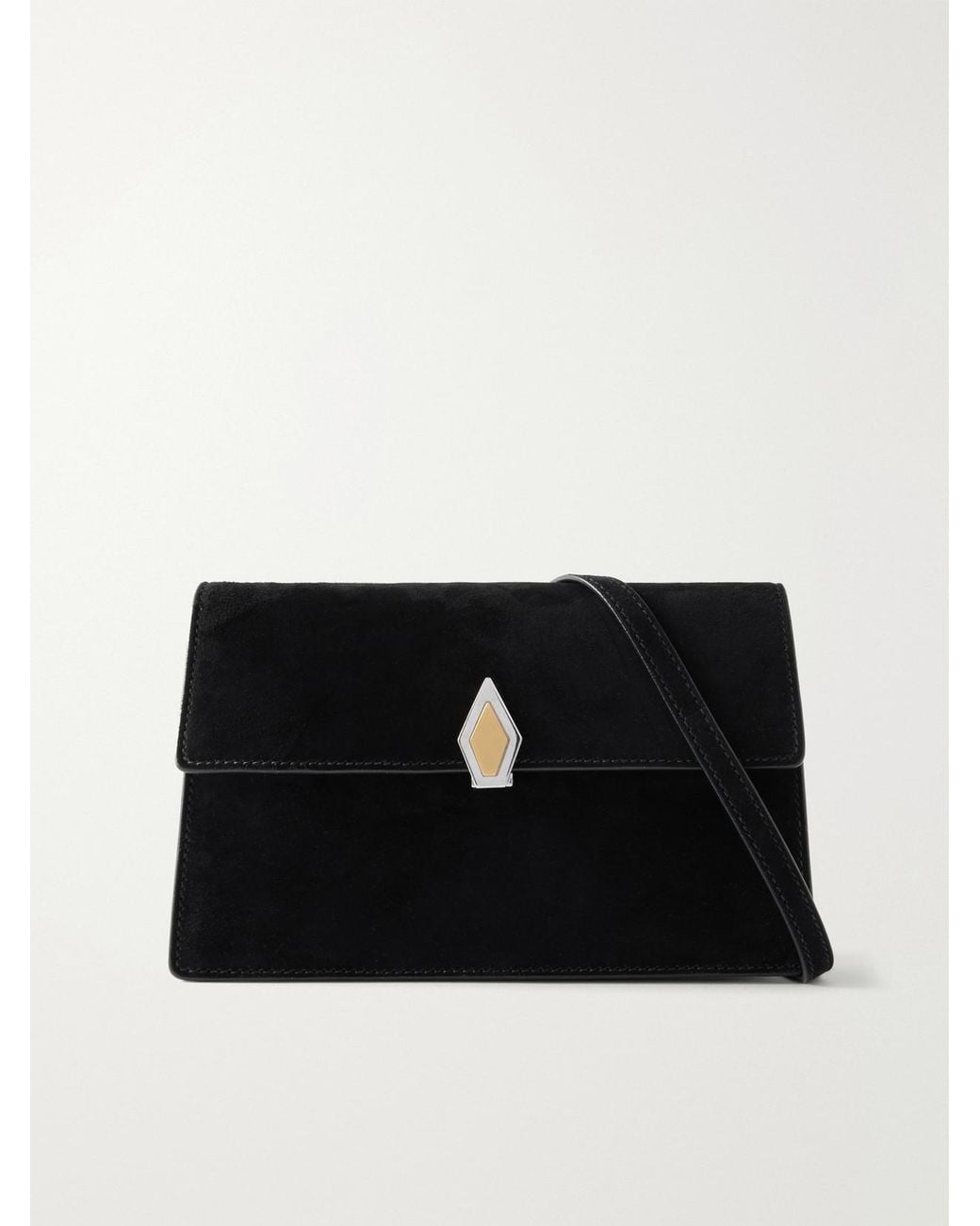 Metier Black Parallel 22 Small Suede Shoulder Bag