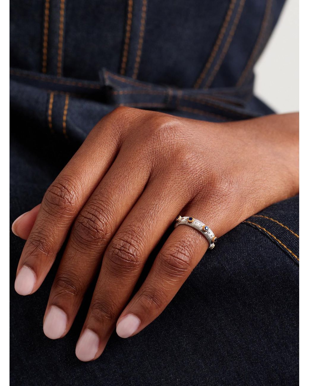 Buccellati Natural Eternelle Fusi 18-Karat And Sapphire Ring