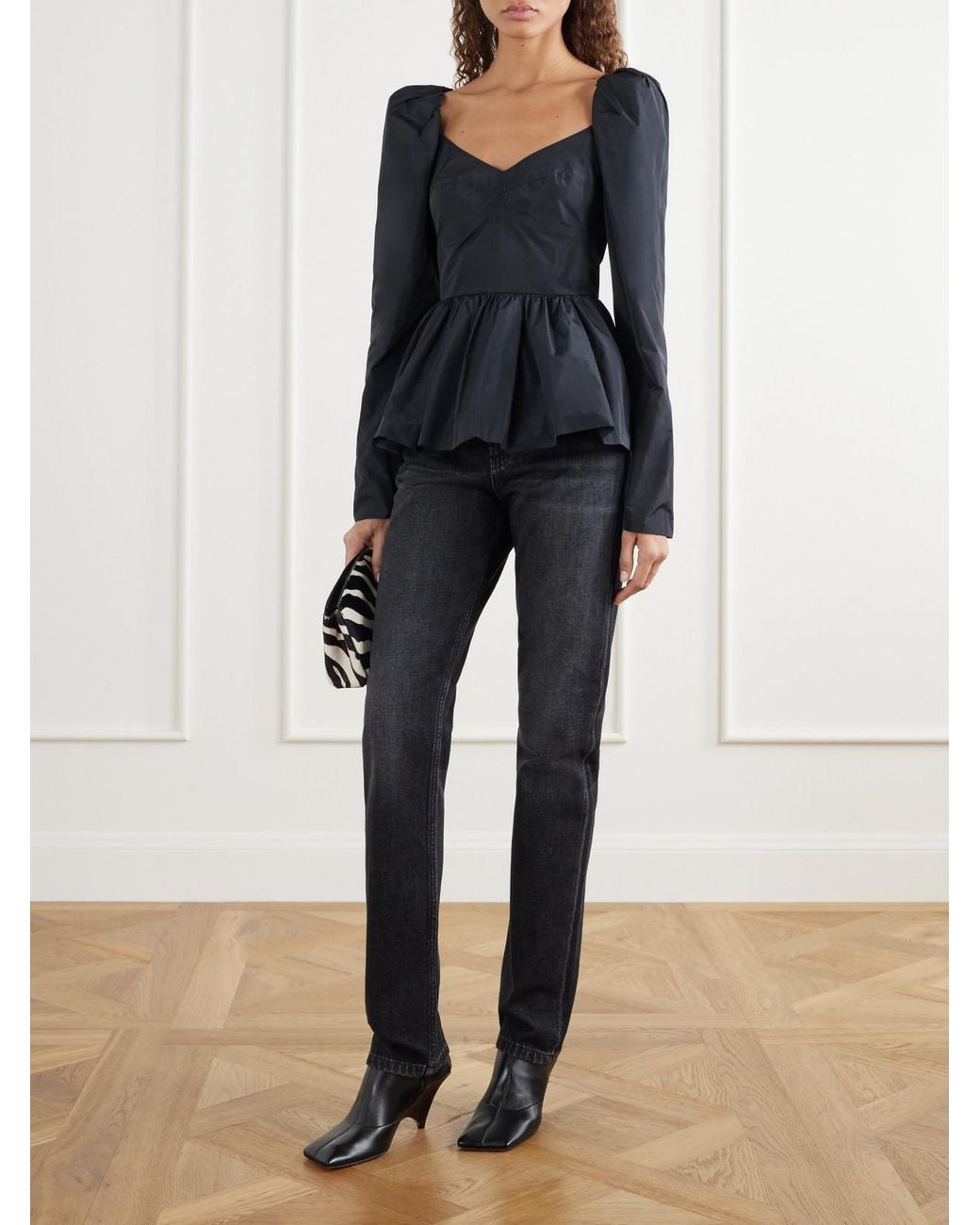 Stella McCartney Blue High-Rise Slim-Leg Jeans