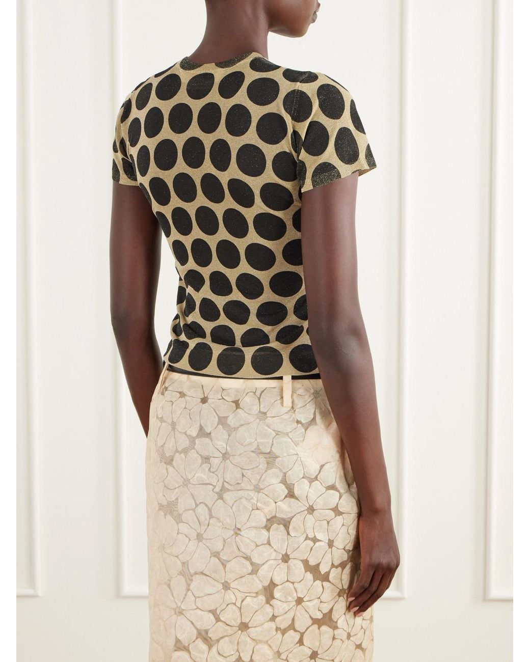 Marni Green Polka-Dot Knitted T-Shirt