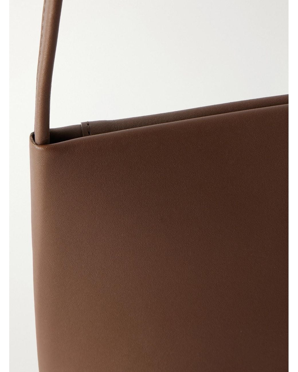 Faune White Loge Leather Shoulder Bag