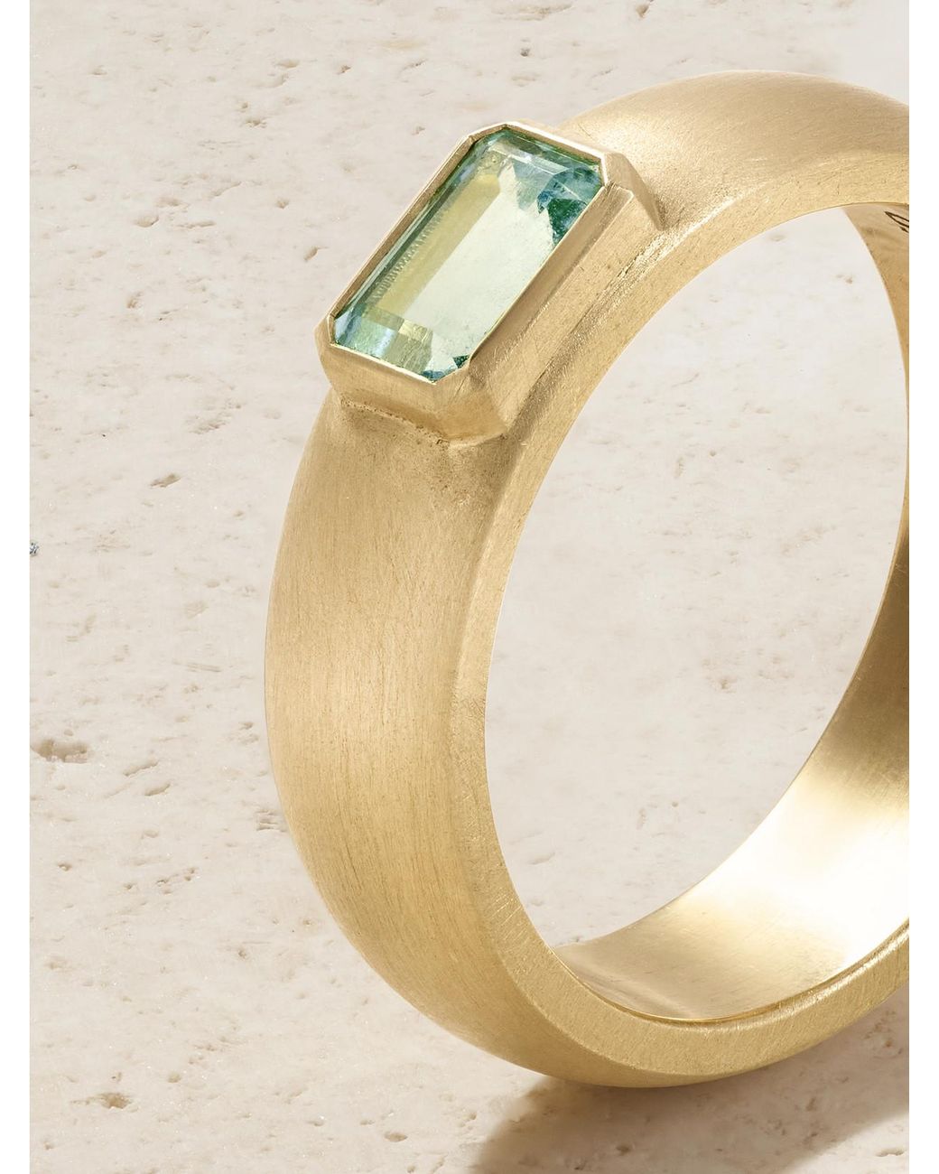 Irene Neuwirth Natural Gem Drop 18-Karat Emerald Ring