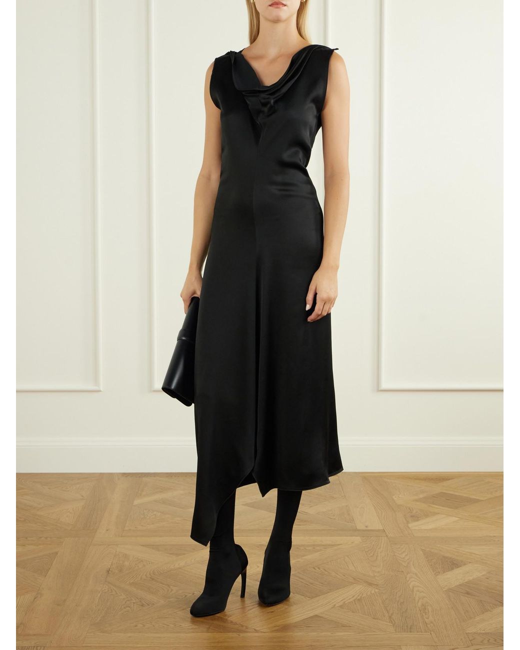 Victoria Beckham Black Harlow 100 Stretch-Jersey Over-The-Knee Boots