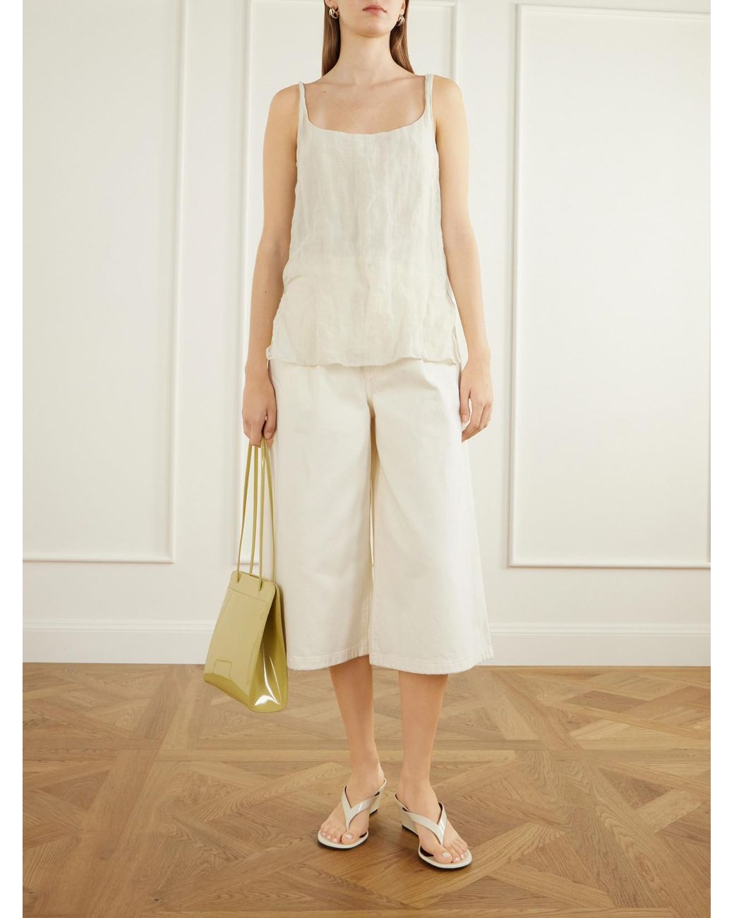 Faune Yellow Lisse Patent-Leather Shoulder Bag