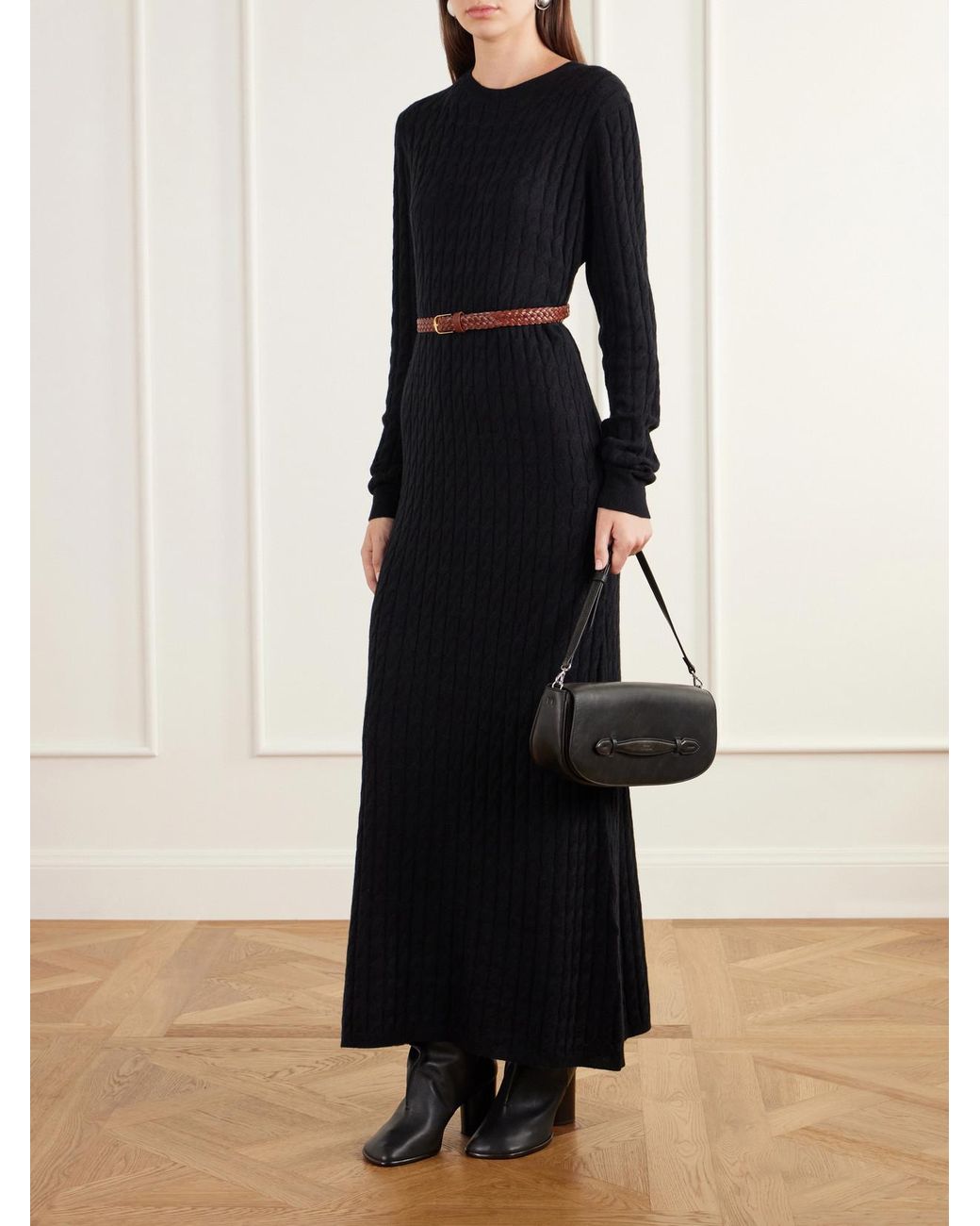 Polo Ralph Lauren Black Textured-Leather Clutch