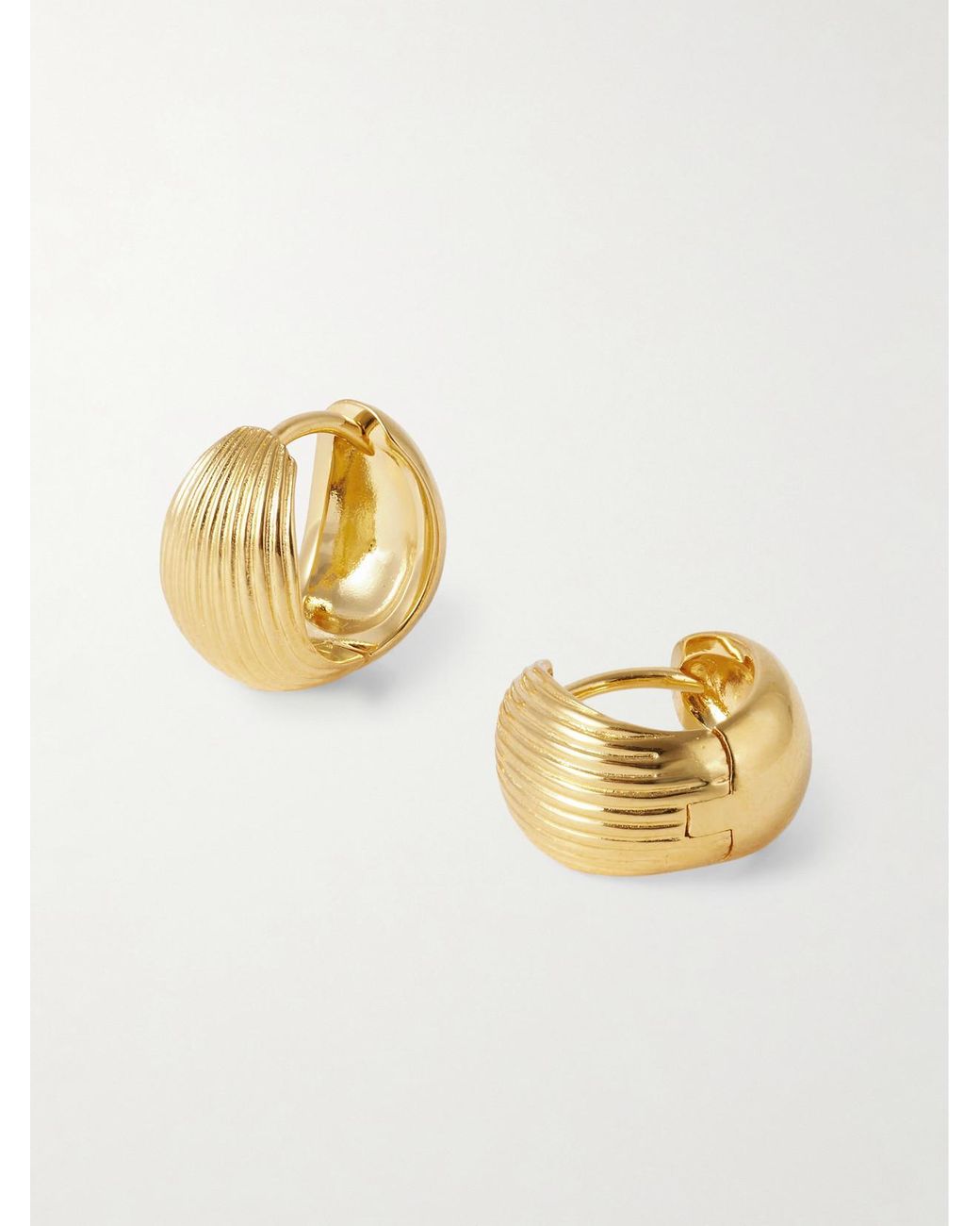 Sophie Buhai Metallic Reversible Vermeil Hoop Earrings