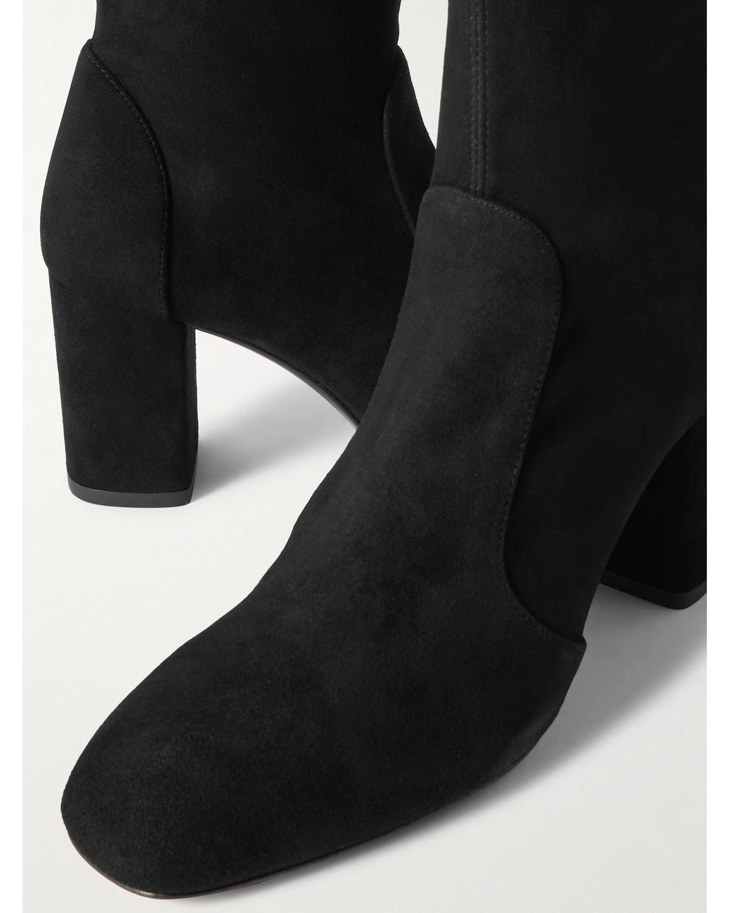 Stuart Weitzman Black Lucie Suede Knee Boots